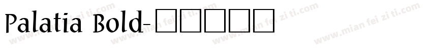 Palatia Bold字体转换